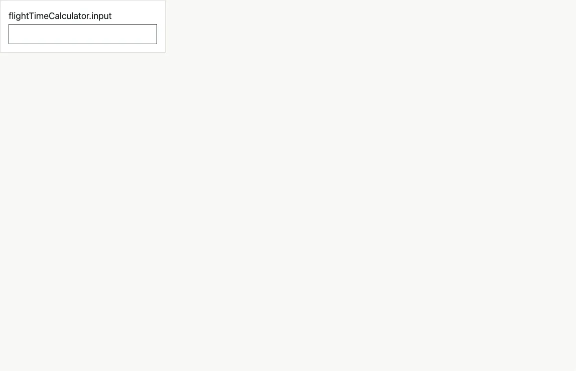 Flight time calculator example